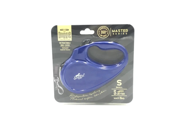 Doggie Master Seri Otomatik Makaralı Köpek Gezdirme 15 kg / 5 M Mavi - Resim 2