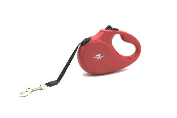 Doggie Master Seri Otomatik Makaralı Köpek Gezdirme 15 kg / 5 M Kırmızı ürün görseli 1