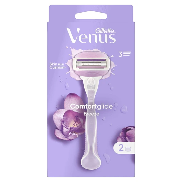 Gillette Venus Comfortglide Breeze 2 Başlıklı Kadın Tıraş Bıçağı - 1