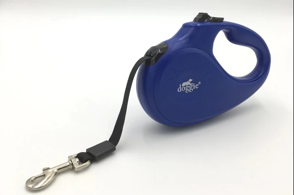 Doggie Master Seri Otomatik Makaralı Köpek Gezdirme 50 kg / 5 M Mavi - Resim 2