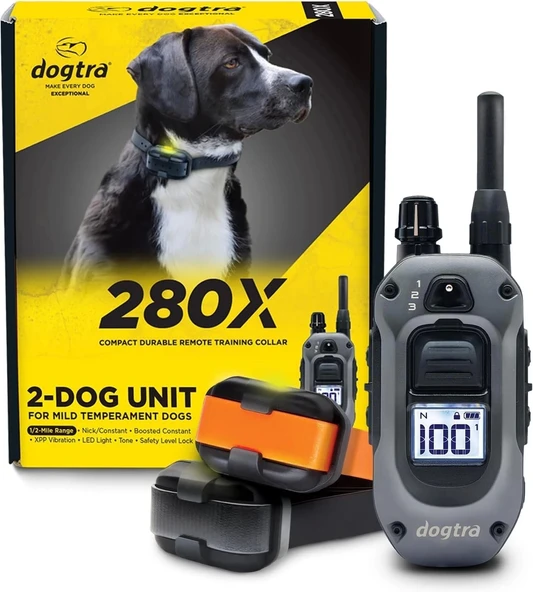 Dogtra 280X E-Tasma Uzaktan Kumandalı 2 Köpek Eğitim 1/2 Mil, 4,5 kg - 1