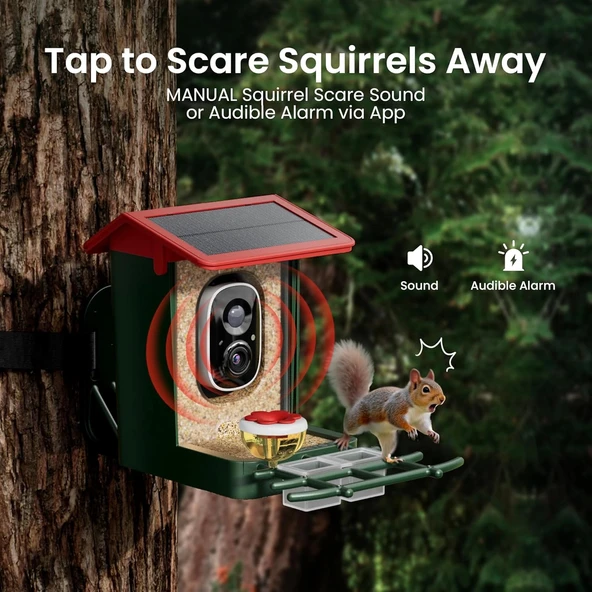 Heapets Kamera, Güneş Enerjili 2K HD Video - Kırmızı - 6