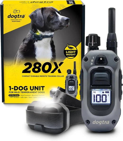 Dogtra 280X E-Tasma Uzaktan Kumandalı Köpek Eğitim 1/2 Mil, 4,5 kg