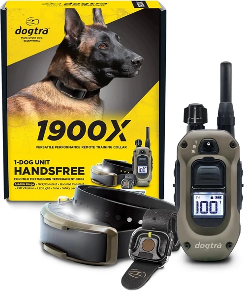 Dogtra 1900X Eller Serbest E-Collar Köpek Eğitimi - 3/4 Mil, 20+ Kg Köpekler
