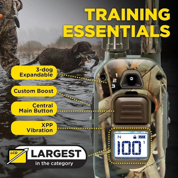 Dogtra 1900X Kamuflaj E-Collar Eğitimi Tasması - 3/4 Mil, 16+ Kg Köpekler - 5