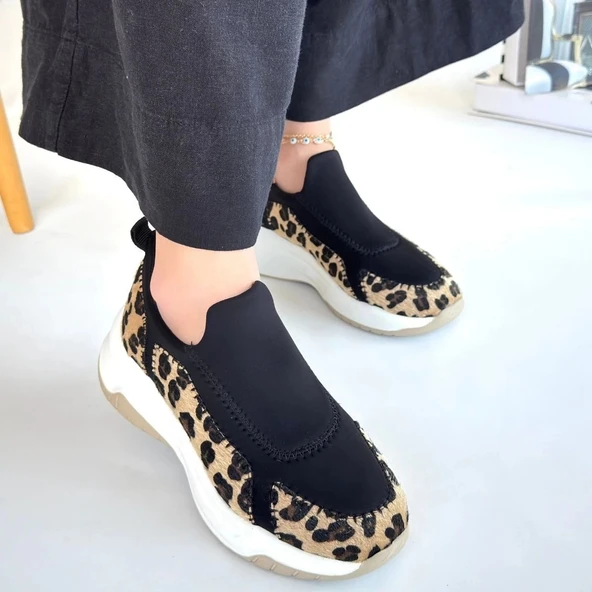 Kendy Leopar Süet Spor Ayakkabı - Resim 4