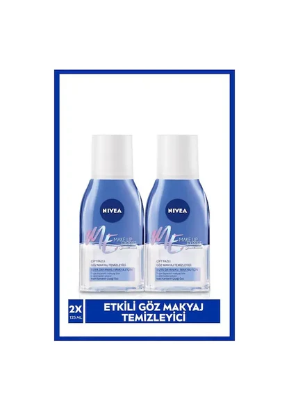 NIVEA Make Up Expert Hassas Çift Fazlı 125 Ml 2'li Paket Göz Makyaj Temizleyici - 1