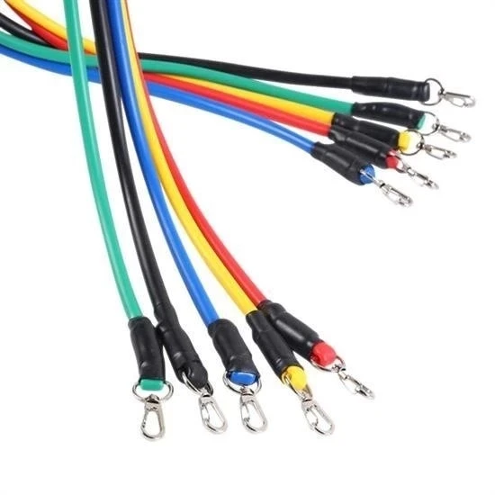 İpek Yıldızı® 11 Parça Lateks Egzersiz Bandı Çekme Halatı Egzersiz Seti - 2