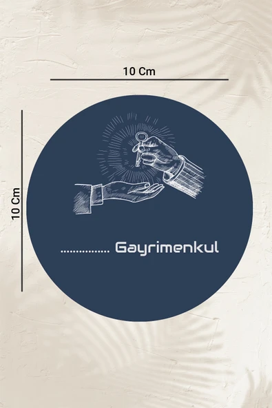 Valerine Life İsme Kişiye Firmaya Özel Emlakçı Gayrimenkul Ofisi Lacivert Çay Fincan Kupa Bardak Altlığı 6 Adet - Resim 3