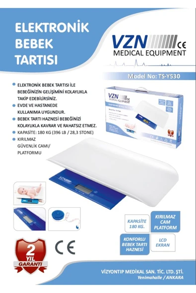 VZN Elektronik Y530 Bebek Tartısı Baskülü - 3