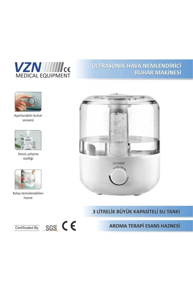 VZN Ultrasonik Hava Nemlendirici Buhar Makinesi - 1