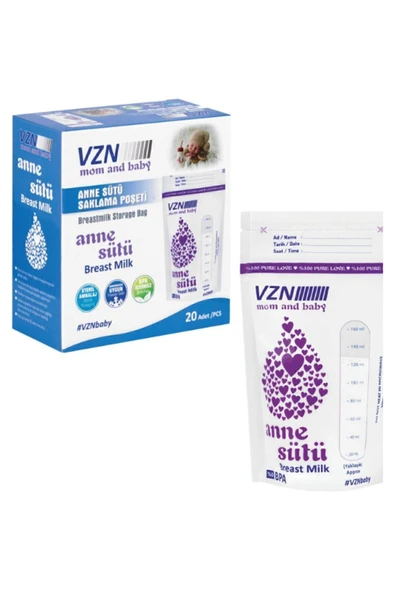 Vzn Anne Sütü Saklama Poşeti - Süt Saklama Poşeti 20 Adet