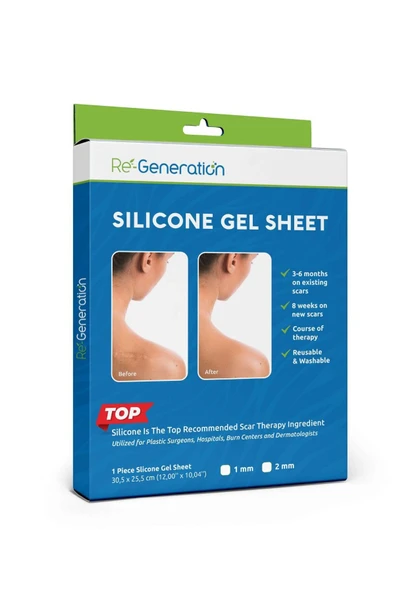 RE-GENERATION RE-GENERATION Silikon Sheet - Yara Bakımı, Yanık Izi, Ameliyat Izi, Akne Izi Gidermeye Yardımcı - 30,5x25,5x0,1 Cm
