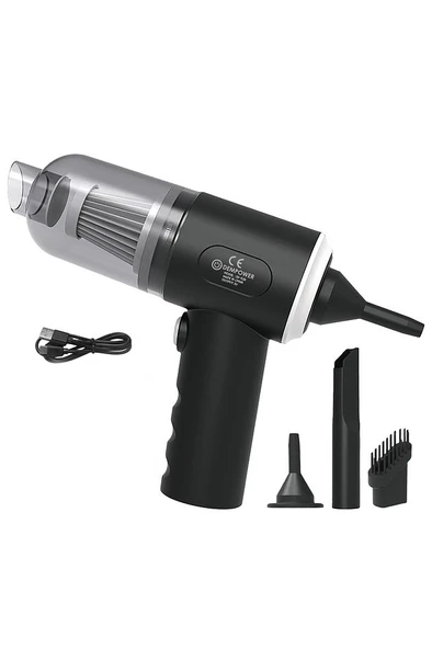 Şarjlı Araç İçi Kablosuz Mini El Süpürgesi