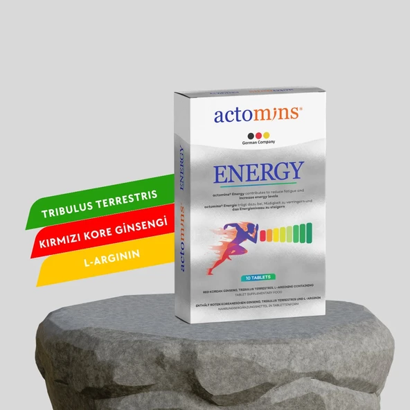 Actomins Energy Tribulus, Ginseng, L-arjinin İçeren Gıda Takviyesi 2' li Paket - 2
