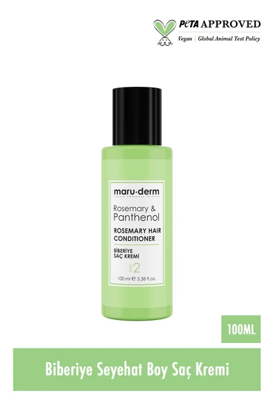 Seyahat Boy - Maruderm Biberiye Saç Bakım Kremi 100 ml | Tüm Saç Tipleri | Vegan - 2