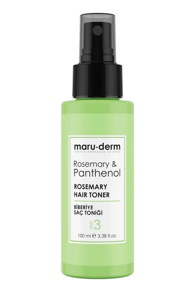 Seyahat Boy - Maruderm Biberiye Saç Bakım Toniği 100 ml | Tüm Saç Tipleri | Vegan ürün görseli