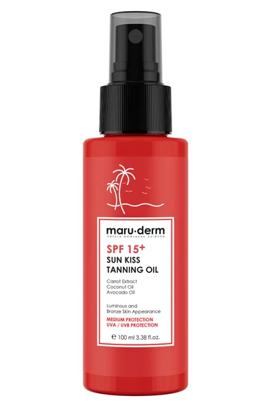 Maruderm SPF 15+ Sun Kiss Tanning Oil | SPF 15+ Bronzlaştırıcı Yağ 100 ML - 1