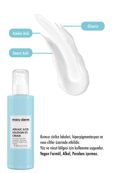 Maruderm Azelaik Asit %5 Yüz Bakım Kremi 200 ml - 3