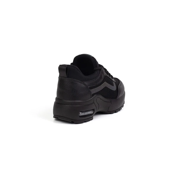 Kız Çocuk Siyah Fileli Rahat Günlük Sneaker Nefes Alan Spor Ayakkabı - Resim 5