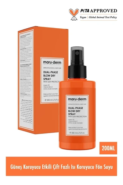 Çift Fazlı Isı Koruyucu Güneş Koruyucu Etkili Fön Suyu 200 ML | Tüm Saç Tipleri | Vegan - 2