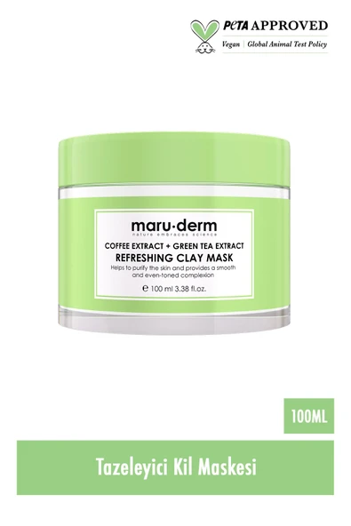 Kil Maskesi | Kahve Özü + Yeşil Çay Özü Tazeleyici Kil Maskesi 100 ML | Tüm Cilt Tipleri | Vegan - 2