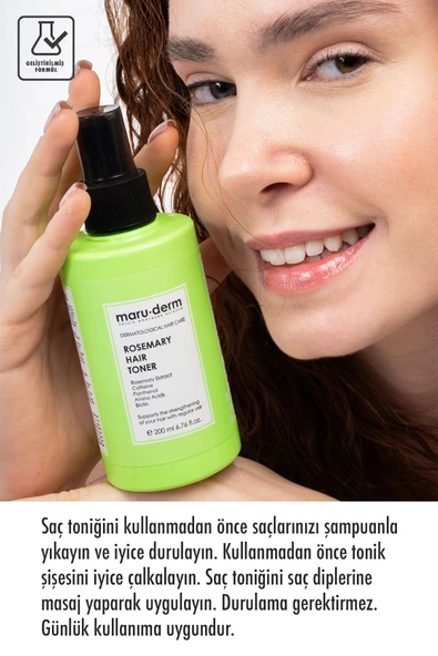 Maruderm Biberiye Saç Bakım Toniği 200 ML | Tüm Saç Tipleri | Vegan - Resim 4