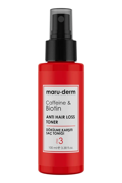 Seyahat Boy - Maruderm Saç Tonik | Biotin & Kafein Dökülme Karşıtı Saç Toniği 100 ml | Vegan