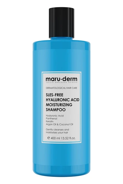 Maruderm SLES-Free Hyalüronik Asit Nemlendirici Şampuan 400 ML | Sülfatsız,Tuzsuz,Vegan Şampuan ürün görseli