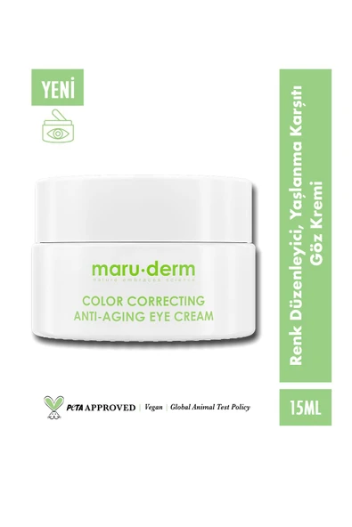 Maruderm Avokado Kırışıklık Karşıtı, Nemlendirici ve Aydınlatıcı Göz Çevresi Kremi 15 ML