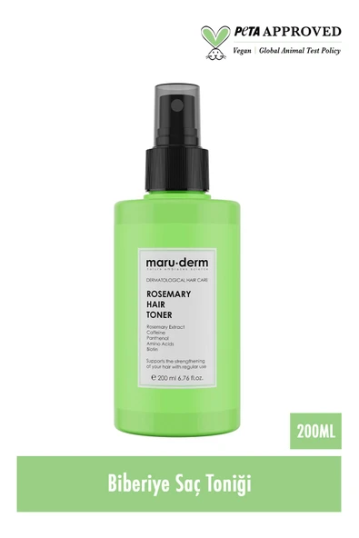 Maruderm Biberiye Saç Bakım Toniği 200 ML | Tüm Saç Tipleri | Vegan - Resim 2