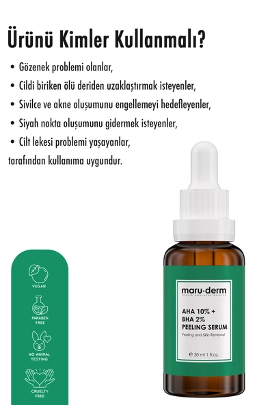 Aha %10 + Bha %2 Leke Karşıtı & Cilt Tonu Eşitleyici Peeling Maske Cilt Bakım Serumu 30 Ml - 4