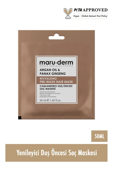 Duş Öncesi Saç Maskesi - Argan Yağı & Asya Ginsengi Yenileyici Duş Öncesi Saç Maskesi 50 ml - 2