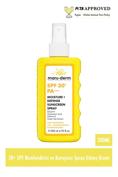 Vücut Güneş Spreyi | SPF 30+ Nemlendirici ve Koruyucu Sprey Güneş Kremi 200 ML - 2