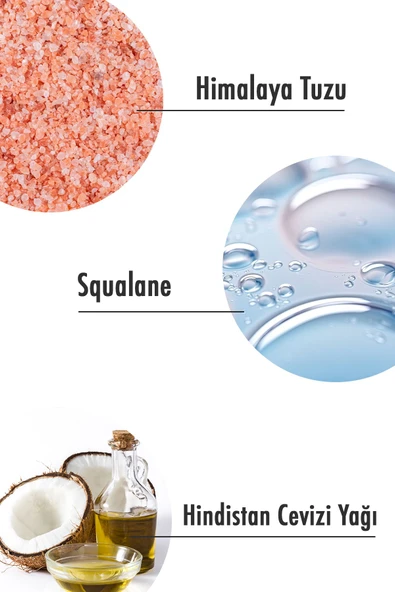 Body Scrub | Himalaya Tuzu Vücut Peelingi | Squalane + Hindistan Cevizi Yağı 250 ML - 5