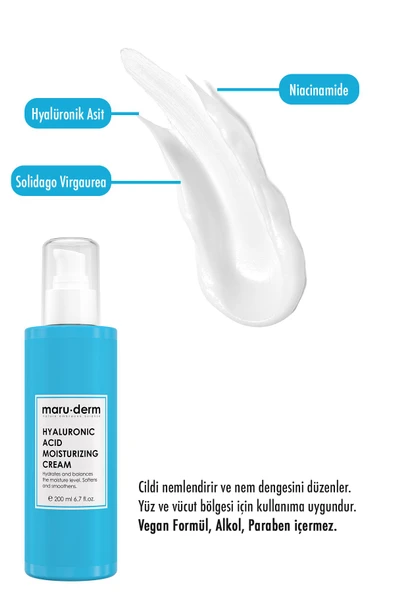 Maruderm Hyalüronik Asit Nemlendirici Yüz Bakım Kremi 200 ml - 3