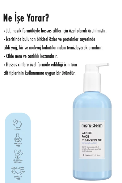 Maruderm Hassas Ve Atopik Ciltler Için Yüz Temizleme Jeli 400 ml - 4