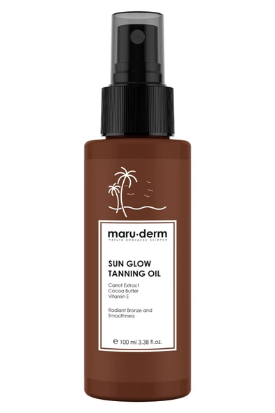Maruderm Sun Glow Tanning Oil | SPF 0 Doğal Bronzlaştırıcı Yağ 100 ML