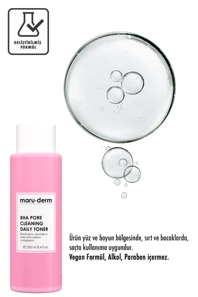 Maruderm Bha Tonik | Gözenek Sıkılaştırıcı | Siyah Nokta Karşıtı | Salisilik Asit %2 | 250 ml - 3