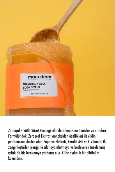 Body Scrub | Zerdeçal + Süt Vücut Peelingi | C Vitamini + Ferulik Asit 250 ML - 4