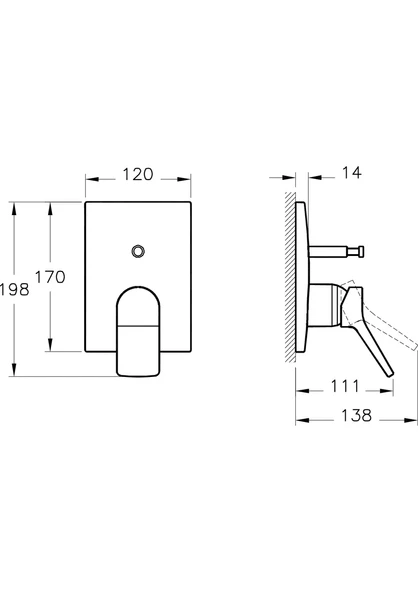 VitrA Memorıa A42284 Ankastre Banyo Bataryası(Sıva Üstü Grubu)Krom - Resim 2