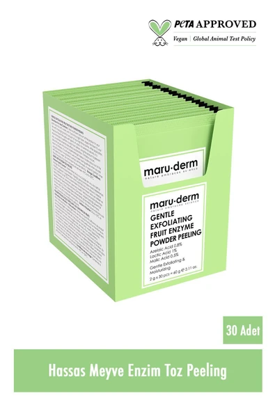 AHA Meyve Enzim Hassas Toz Peeling 60 GR (Azelaic Acid 0,8% + Lactic Acid 1% + Malic Acid 0.5%) - 2