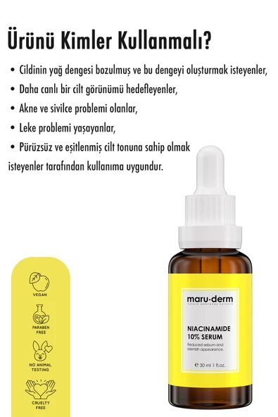Niacinamide %10 + Hyalüronik Asit + Panthenol Cilt Bakım Serumu 30 Ml - 4