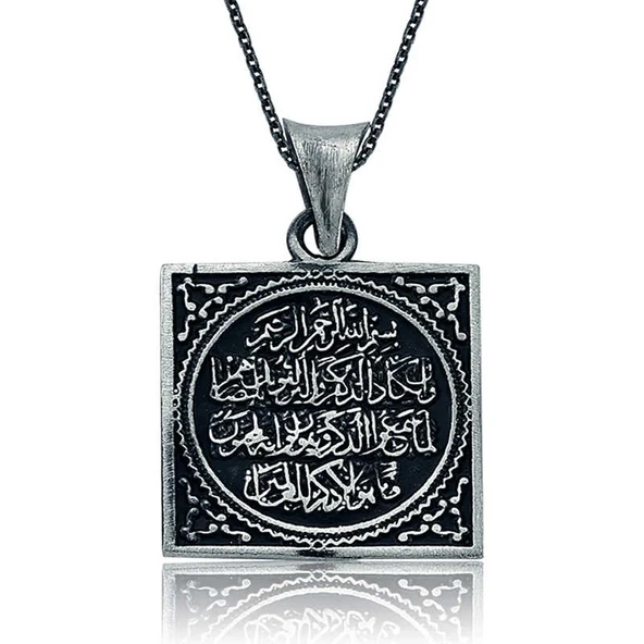 Gümüş Nazar Duası Bayan Kolye ürün görseli