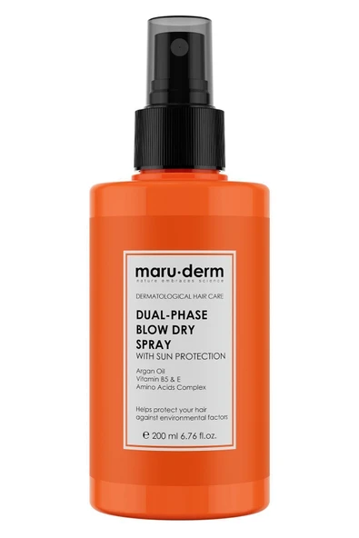 Çift Fazlı Isı Koruyucu Güneş Koruyucu Etkili Fön Suyu 200 ML | Tüm Saç Tipleri | Vegan - 1