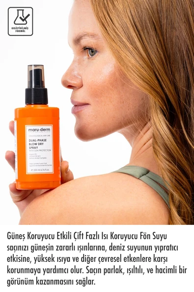 Çift Fazlı Isı Koruyucu Güneş Koruyucu Etkili Fön Suyu 200 ML | Tüm Saç Tipleri | Vegan - 4