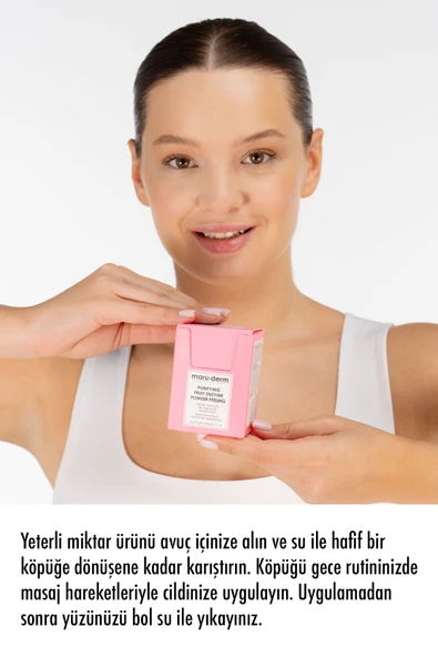Arındırıcı Meyve Enzim Toz Peeling 60 GR (Salicylic Acid 0.5% + Tea Tree Oil 2% + Allantoin 0.5%) - Resim 3