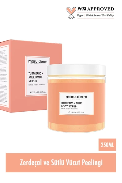 Body Scrub | Zerdeçal + Süt Vücut Peelingi | C Vitamini + Ferulik Asit 250 ML - 2