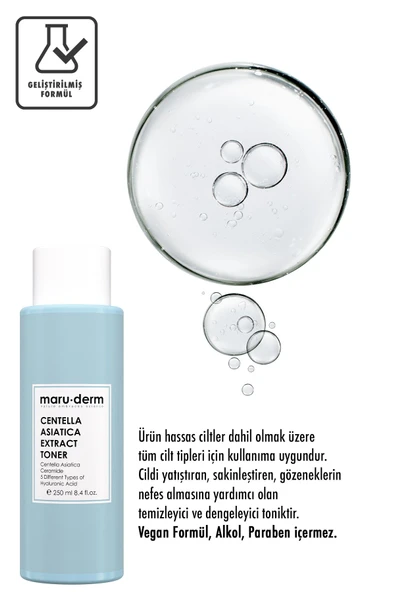 Maruderm Centella Asiatica Yatıştırıcı & Ceramide Nemlendirici Cica Tonik 250 ml - 3