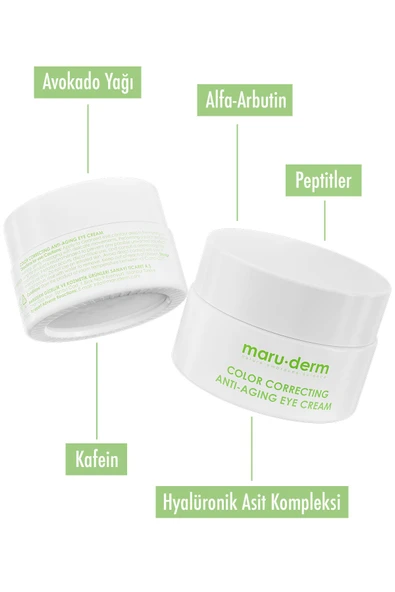 Maruderm Avokado Kırışıklık Karşıtı, Nemlendirici ve Aydınlatıcı Göz Çevresi Kremi 15 ML - 3